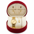 ❤️🌹 Coffret Cadeau Femme – Spécial Saint-Valentin – Montre & Parure de Bijoux