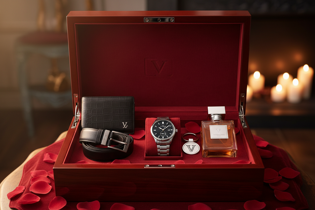 ❤️🎁 Coffret Cadeau Homme – Edition Spéciale Saint-Valentin – Pack Luxe 5 en 1