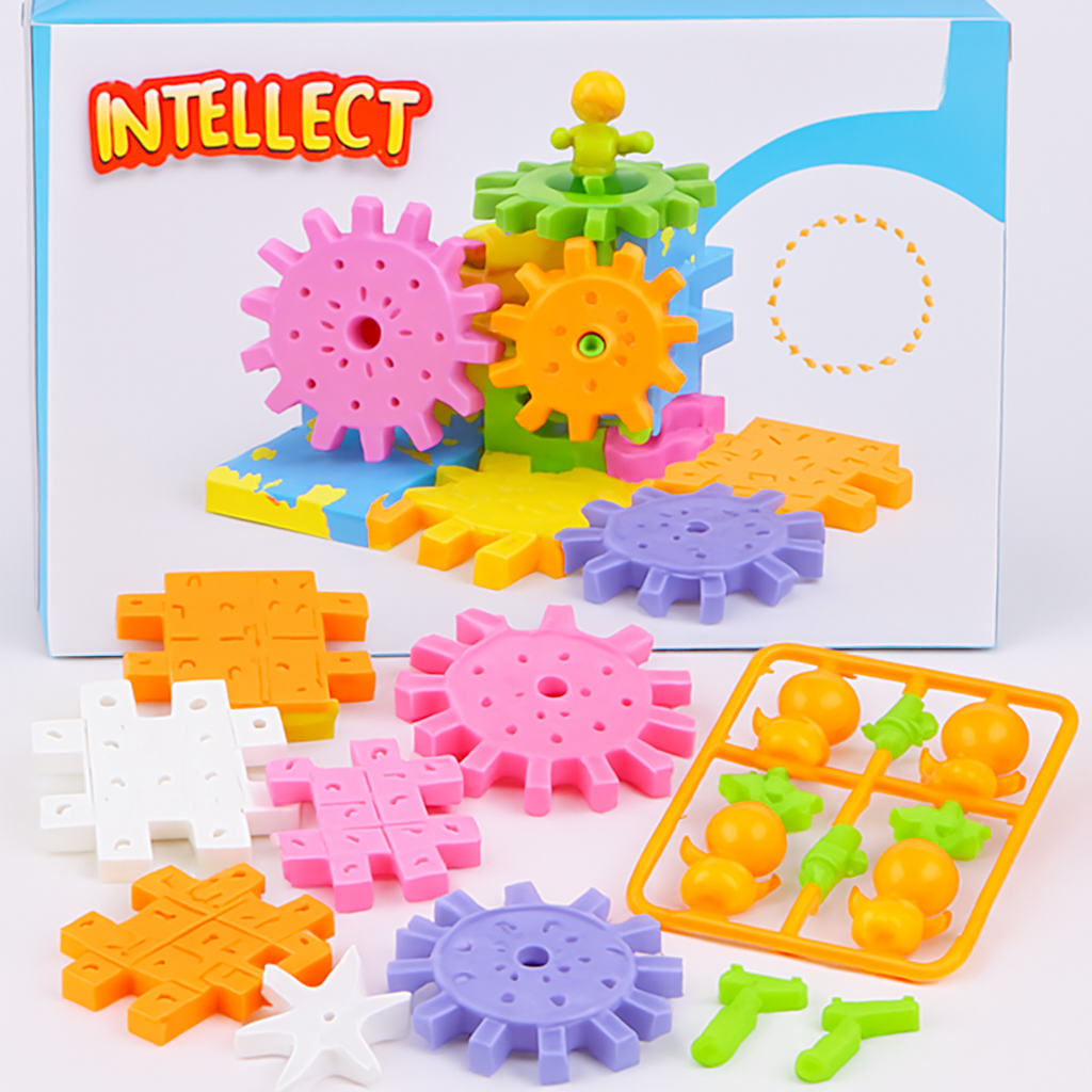 Coffret éducatif INTELLECT – Jeu de construction à engrenages (3+)