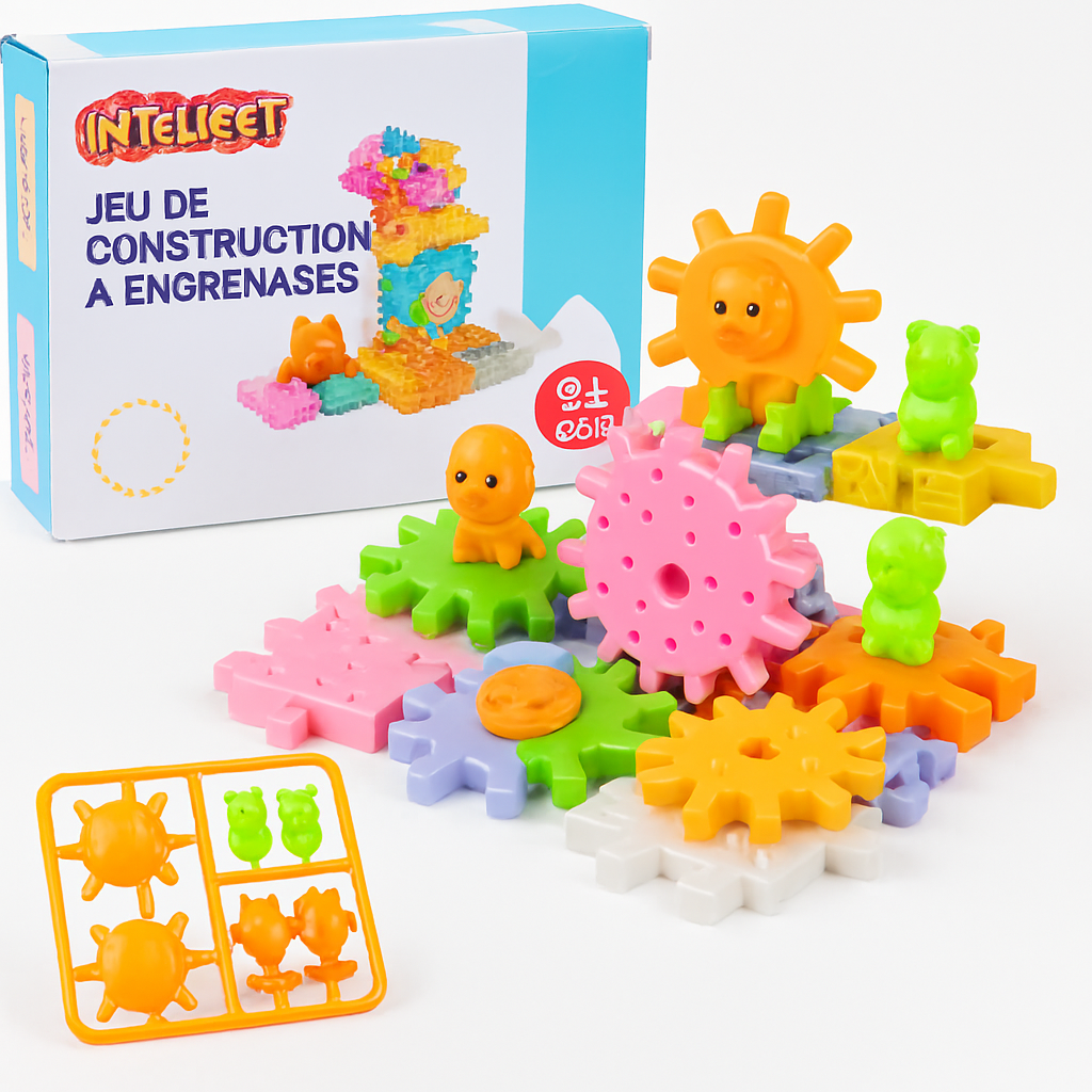 Coffret éducatif INTELLECT – Jeu de construction à engrenages (3+)