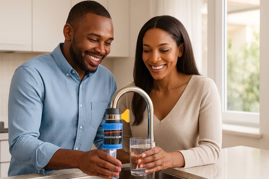 Filtre Purificateur d’Eau pour Robinet – Triple Filtration Minérale