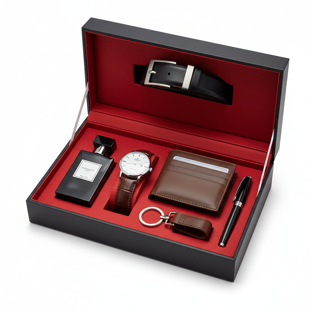 ❤️🎁 Coffret Cadeau Homme – Edition Spéciale Saint-Valentin – Pack Luxe 5 en 1